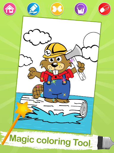 Driving Animals Coloring Pages - Image screenshot of android app