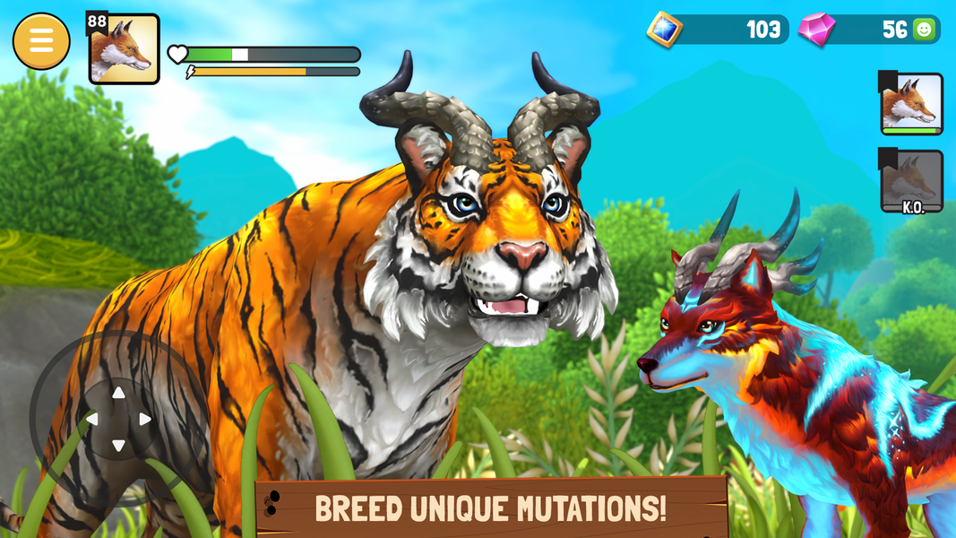 Animal Kingdoms: Wolf Sim MMO - Gameplay image of android game