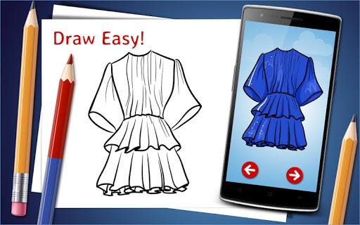 How to Draw Dresses Step by Step Drawing App - عکس بازی موبایلی اندروید