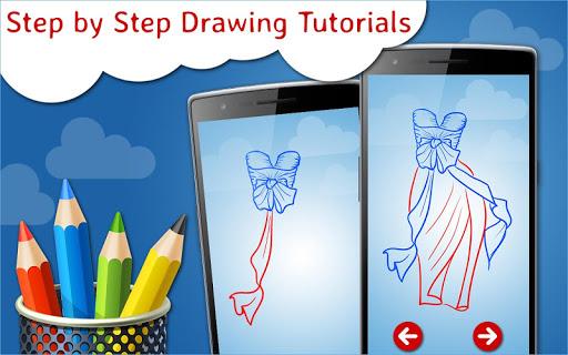 How to Draw Dresses Step by Step Drawing App - عکس بازی موبایلی اندروید