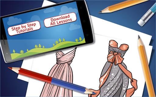 How to Draw Dresses Step by Step Drawing App - عکس بازی موبایلی اندروید