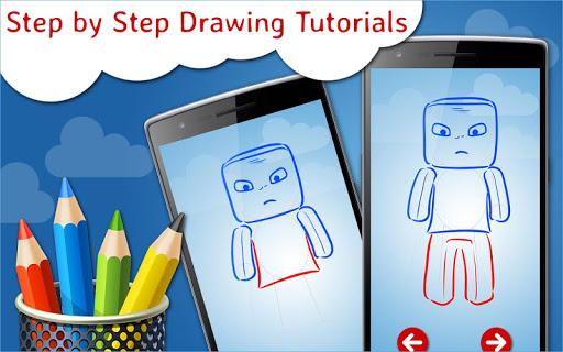 How to Draw Minecraft step by step Drawing App - عکس بازی موبایلی اندروید