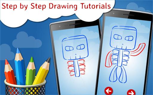 How to Draw Minecraft step by step Drawing App - Gameplay image of android game