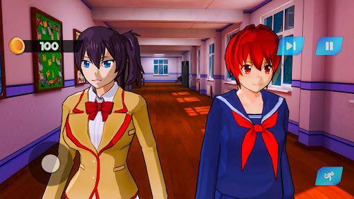 Sakura School Girl Life Sim 3D - Gameplay image of android game