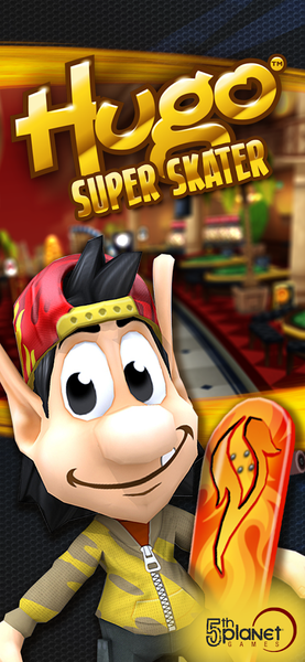 Hugo Super Skater - the chase - Gameplay image of android game