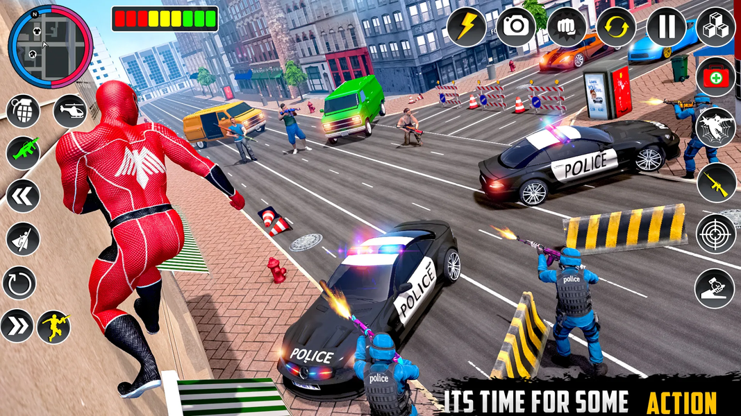 Spider Rope Hero: Vice Town 3D - Gameplay image of android game