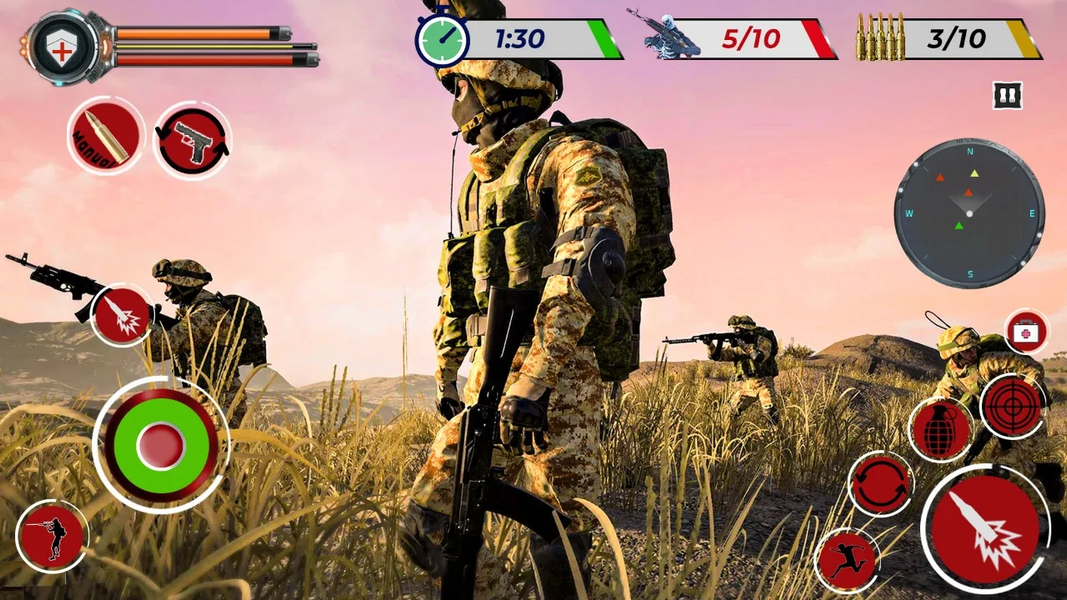 Games 2023 Offline: Army Games - Gameplay image of android game