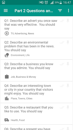 IELTS Speaking - Image screenshot of android app