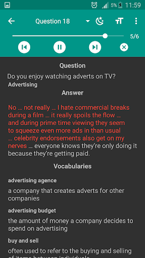 IELTS Speaking - Image screenshot of android app