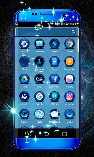 Blue Flame Theme - Image screenshot of android app