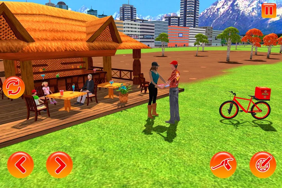 BMX Bicycle Pizza Delivery Boy - Gameplay image of android game