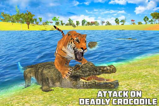 Tiger Simulator: Animal Family Survival Game - Gameplay image of android game