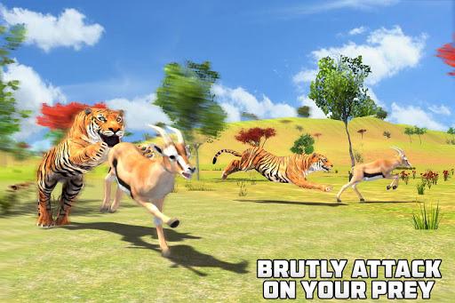 Tiger Simulator: Animal Family Survival Game - Gameplay image of android game