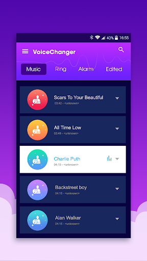 Voice changer - عکس برنامه موبایلی اندروید