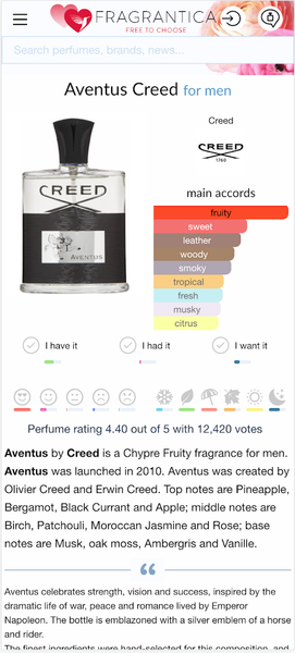 Fragrantica Perfumes - Image screenshot of android app
