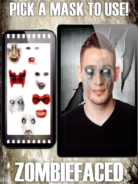 ZombieFaced Scary Zombie Booth - Image screenshot of android app