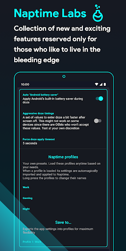 Naptime - the real battery saver - عکس برنامه موبایلی اندروید