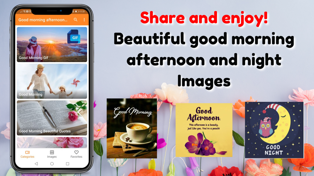 Good Morning, Afternoon, Night - Image screenshot of android app