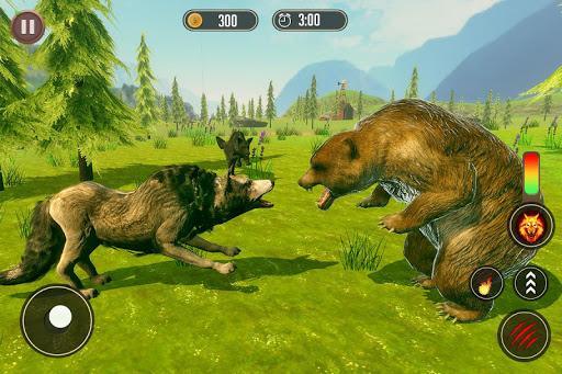 Wolf Simulator: Wild Animal Attack Game - Gameplay image of android game