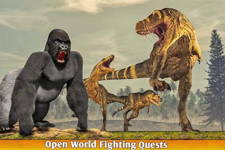 Angry Gorilla City Battle: Dinosaur Survival - عکس برنامه موبایلی اندروید