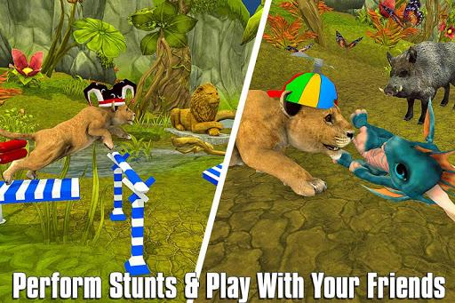 The Lion Simulator: Animal Family Game - Gameplay image of android game