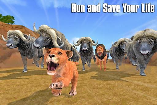 The Lion Simulator: Animal Family Game - Gameplay image of android game