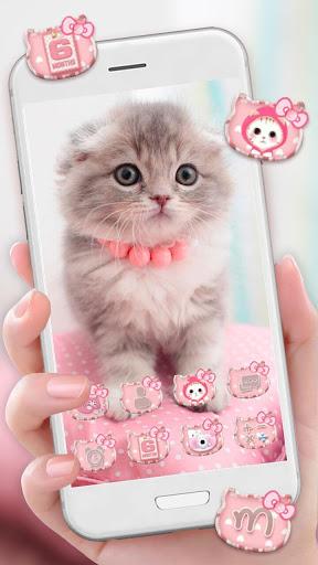 Cute Cat Live Launcher Theme 3D Wallpapers - Image screenshot of android app