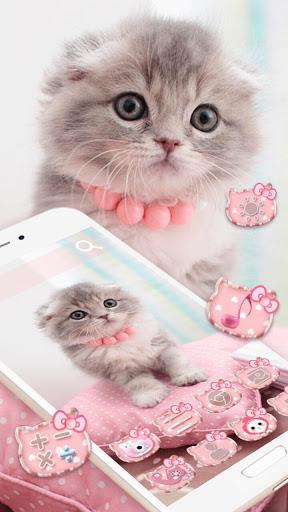 Cute Cat Live Launcher Theme 3D Wallpapers - Image screenshot of android app