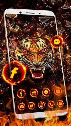 Fire Tiger Launcher Theme Live HD Wallpapers - Image screenshot of android app