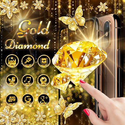 Gold Diamond Launcher Theme Live HD Wallpapers - Image screenshot of android app