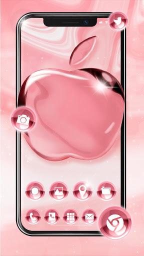 Pink Rose Gold Launcher Theme Live HD Wallpaper - عکس برنامه موبایلی اندروید
