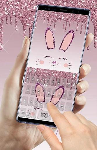 Glitter Bunny Keyboard - Image screenshot of android app