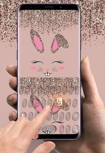 Glitter Bunny Keyboard - Image screenshot of android app