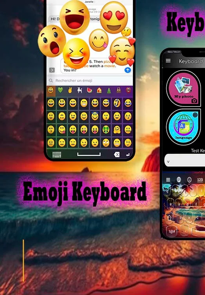 Sunset Beach Palm keyboard - Image screenshot of android app