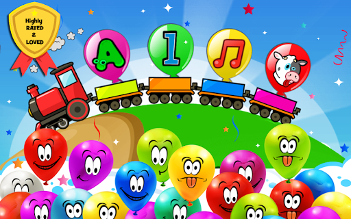 Balloon Pop Kids Learning Game - عکس بازی موبایلی اندروید