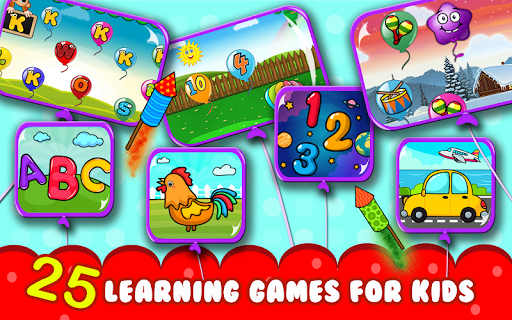 Balloon Pop Kids Learning Game - عکس بازی موبایلی اندروید