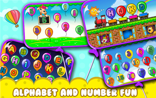 Balloon Pop Kids Learning Game - عکس بازی موبایلی اندروید