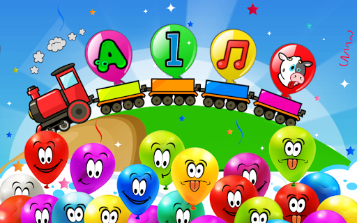 Balloon Pop Kids Learning Game - عکس بازی موبایلی اندروید