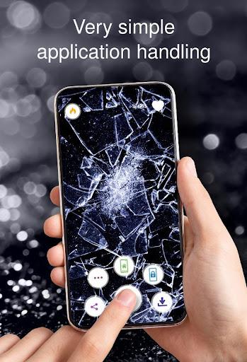 Wallpaper with broken screen - Image screenshot of android app