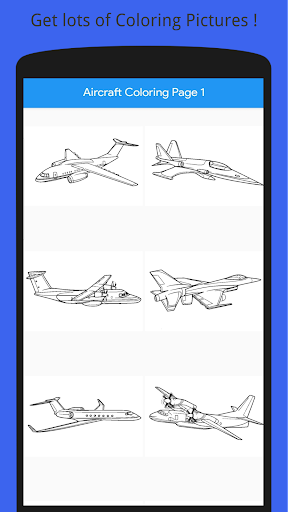 Aircraft Drawing Coloring Book - Image screenshot of android app