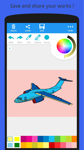 Aircraft Drawing Coloring Book - Image screenshot of android app