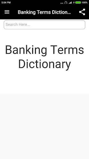 Banking Terms Dictionary - Image screenshot of android app
