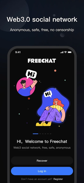 Freechat - Web 3.0 Social Net - Image screenshot of android app