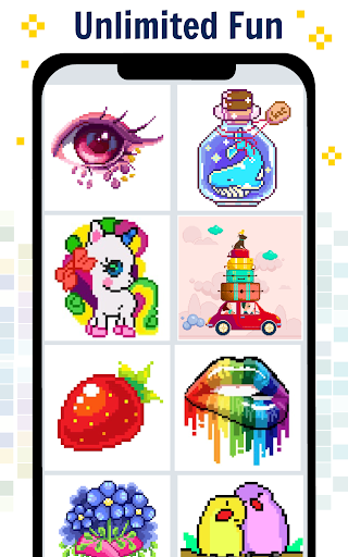 Pixel Art Color by number Game - عکس بازی موبایلی اندروید