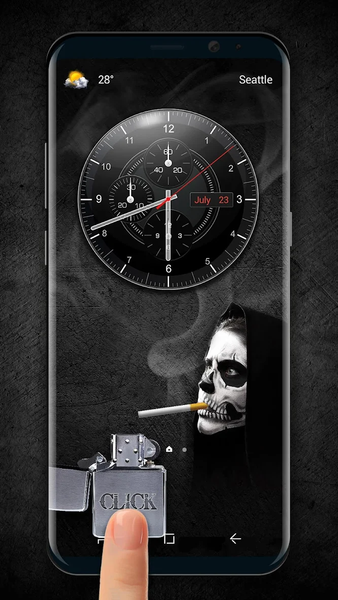 Cigarette Smoking Lock Screen - Image screenshot of android app