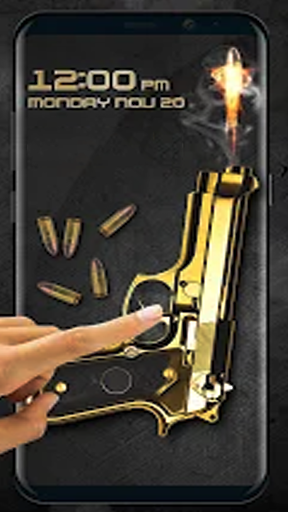 Gun Shooting Lock Screen - Image screenshot of android app