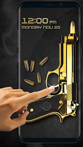 Gun Shooting Lock Screen - Image screenshot of android app