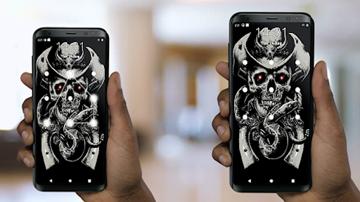 Skull Pattern Lock Screen - Image screenshot of android app