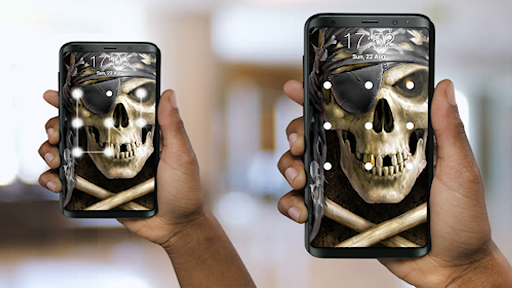 Skull Pattern Lock Screen - Image screenshot of android app