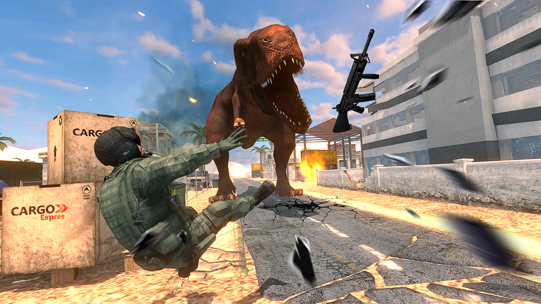Dinosaur Shooting Simulator - Gameplay image of android game